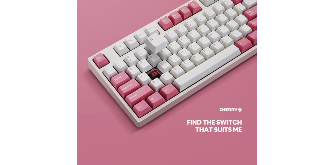 Bàn phím cơ Leopold FC900R White Pink OE Cherry Brown Switch  sử dụng switch Cherry từ Đức